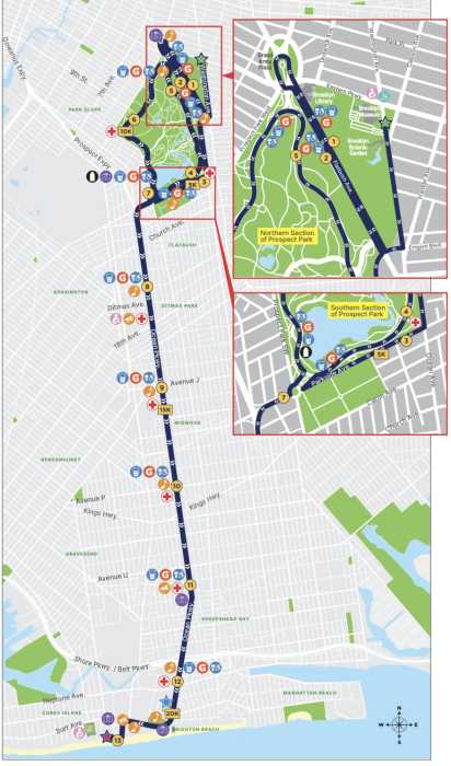 brooklyn half marathon course map